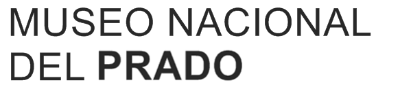 Tekst z napisem MUZEUM NARODOWE PRADO pogrubionymi czarnymi wielkimi literami na białym tle