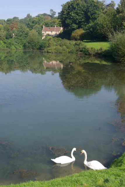 Widok z zewnątrz na ogród krajobrazowy Prior Park Landscape Garden w Bath.