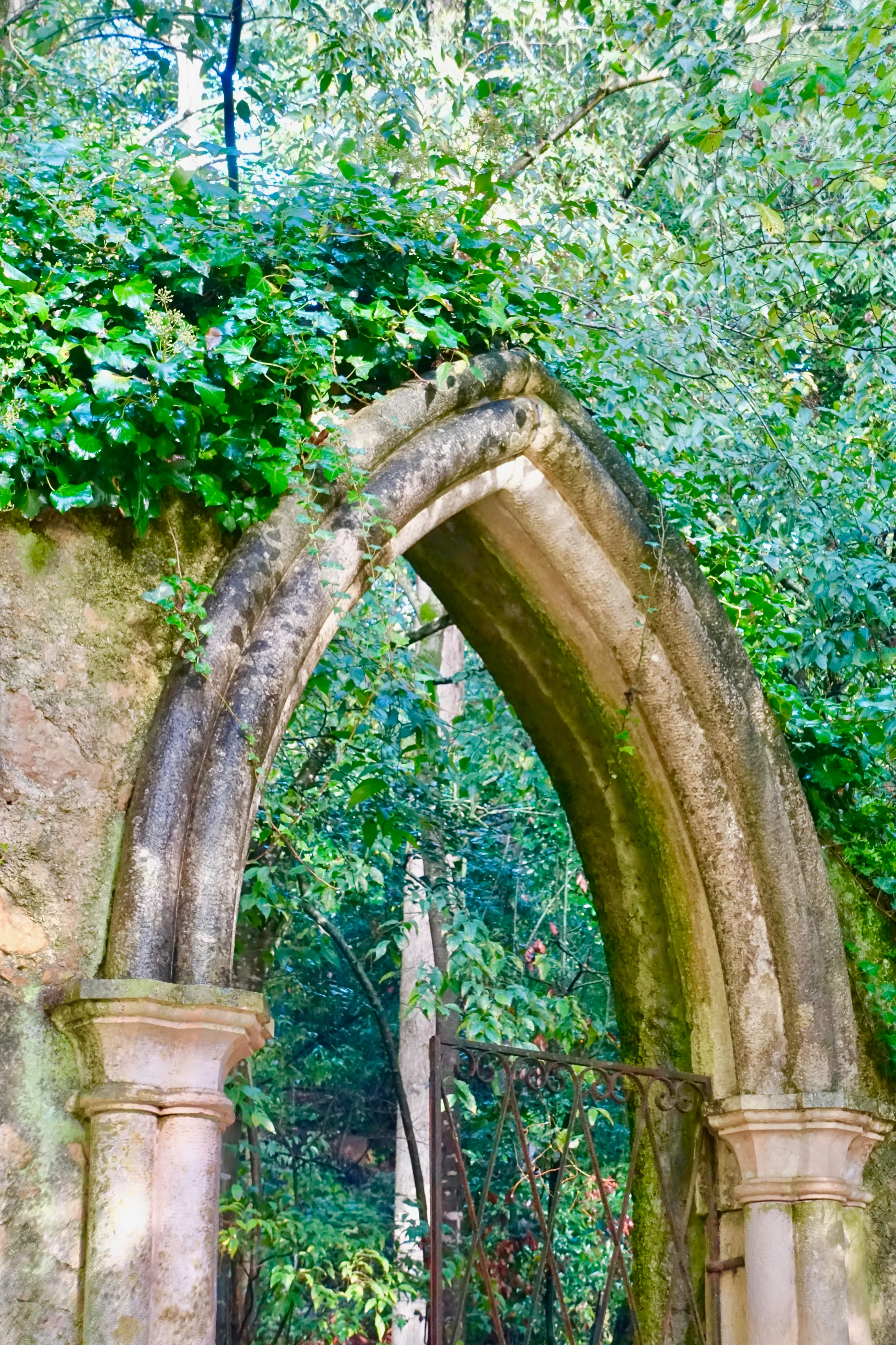 Representative view of Gardens of Quinta das Lágrimas in Coimbra.