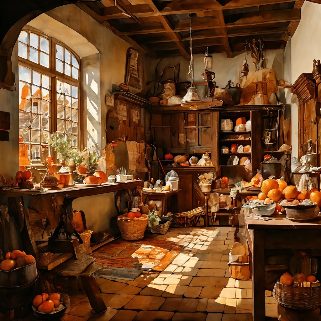 Una imagen conceptual que representa un interior doméstico holandés inmersivo del siglo XVII, construido con detallados dioramas de cartón, tal como se exhibe en el Rijksmuseum.