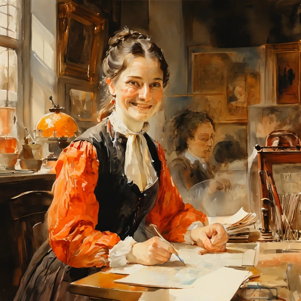 Portret Mayken Jonkman, nowej kuratorki malarstwa XIX wieku w Rijksmuseum, stojącej w galerii z arcydziełami holenderskich mistrzów.