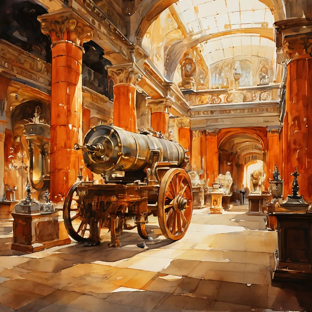 Historyczne, bogato zdobione i inkrustowane działo ceremonialne, wystawione w Rijksmuseum, symbolizujące zwrot dziedzictwa kulturowego.