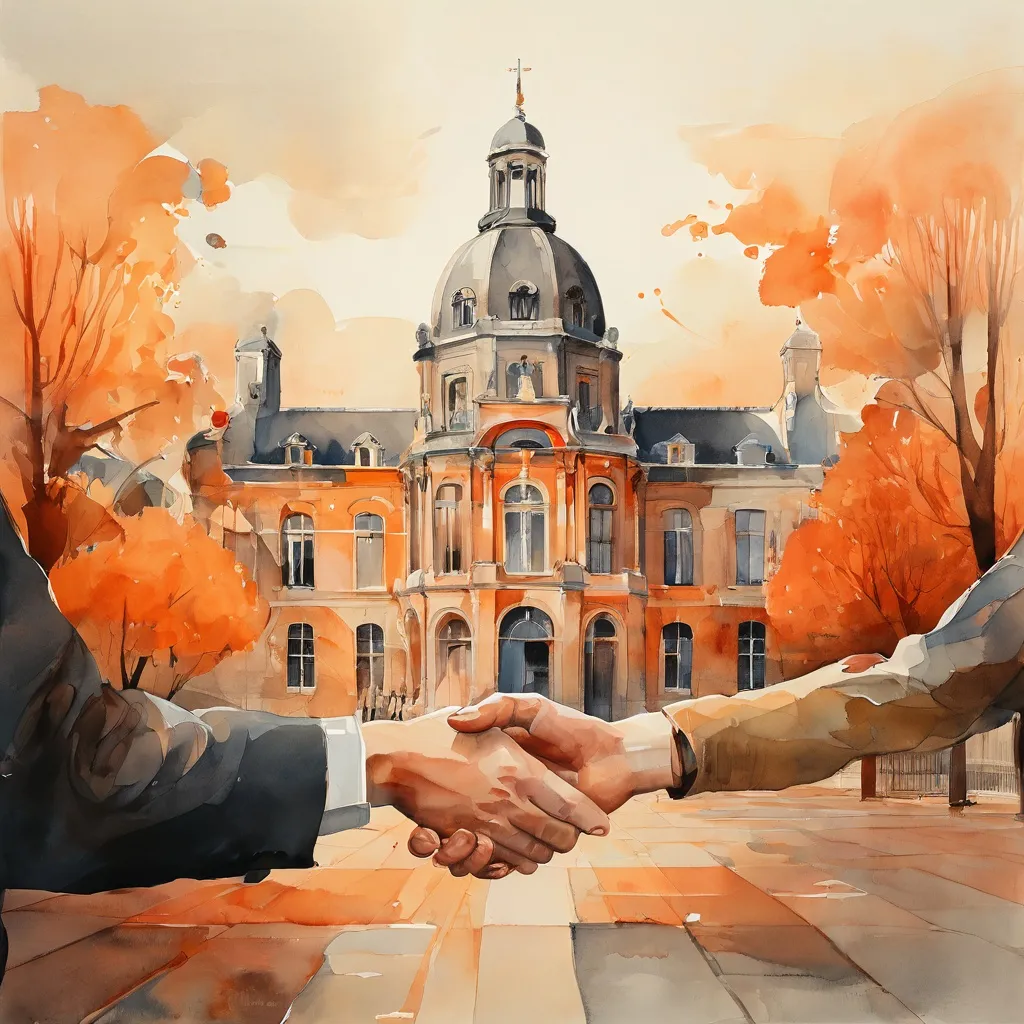 Een conceptuele afbeelding die de verlengde samenwerking tussen het Rijksmuseum en Eerde International Boarding School symboliseert, met nadruk op onderwijs en culturele uitwisseling.