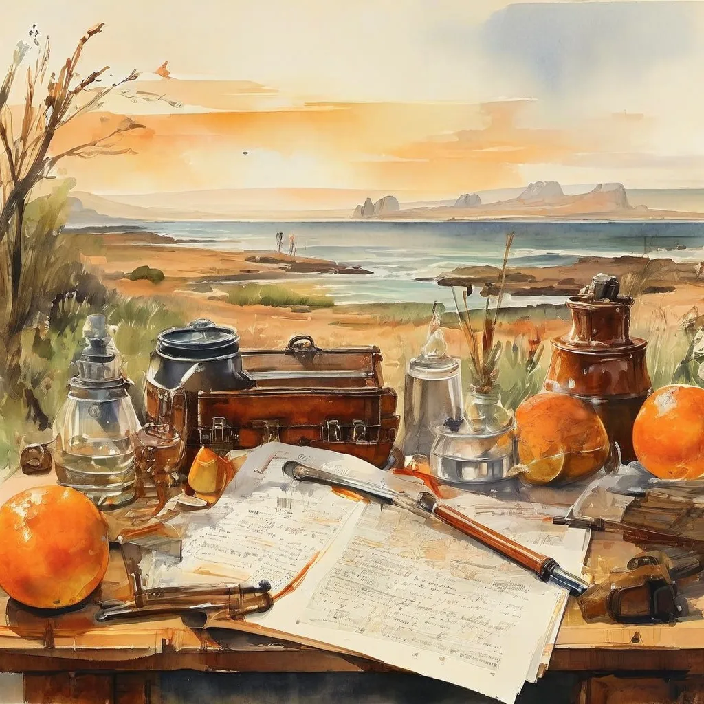 A historical watercolor illustration of the Cape of Good Hope, featuring colonial Dutch elements and indigenous landscapes, representing the newly acquired Swellengrebel family archive at the Rijksmuseum.