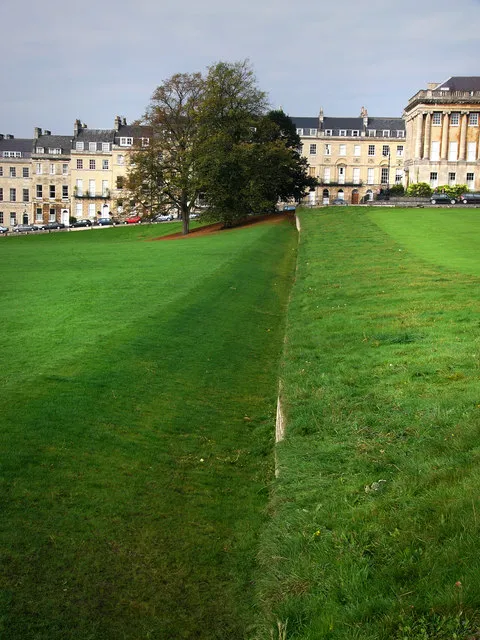 Vista representativa de Royal Crescent en Bath.