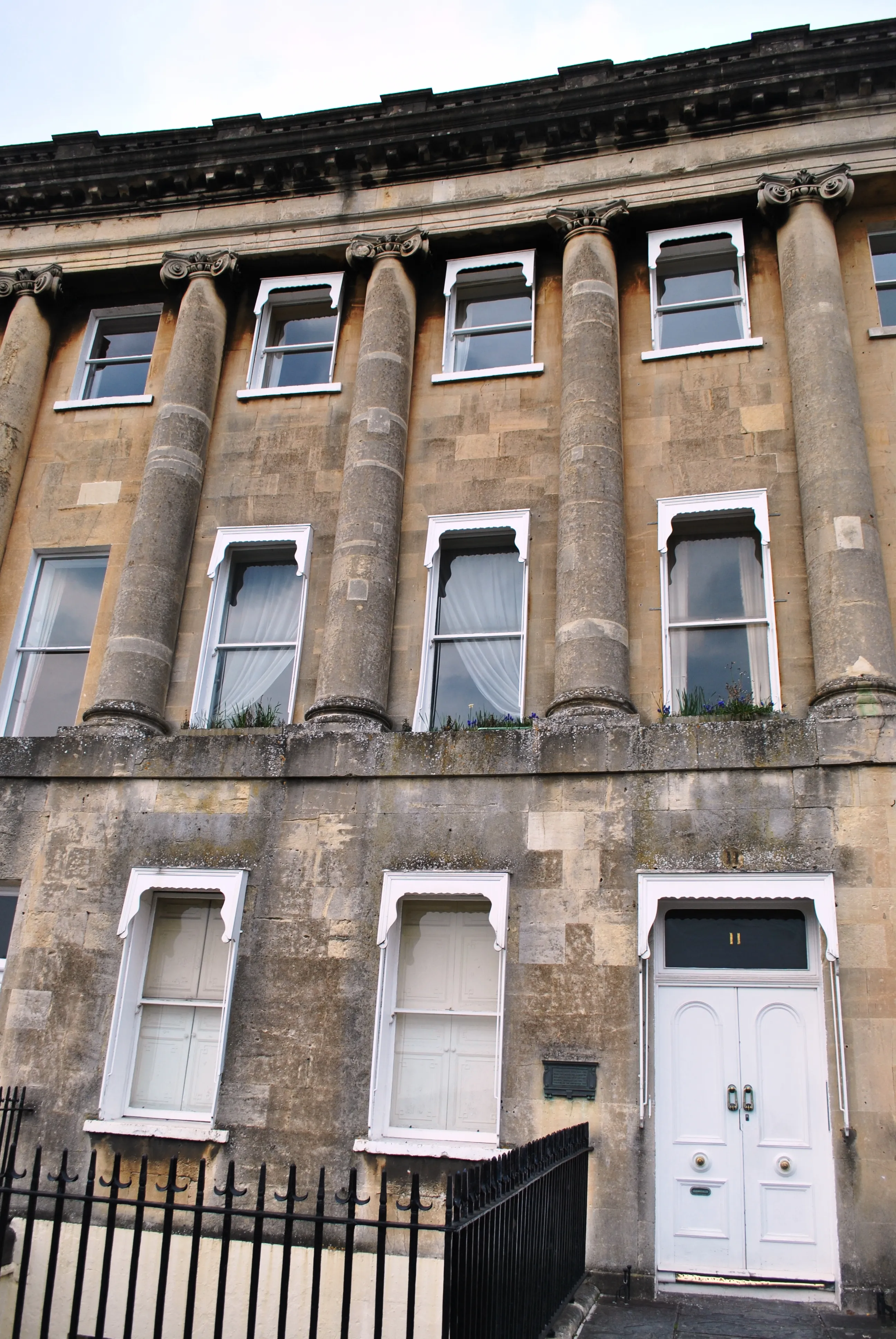 Vista representativa de Royal Crescent en Bath.
