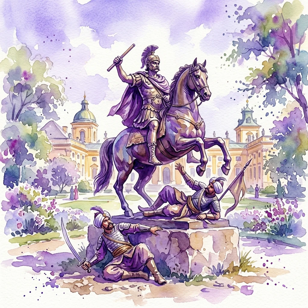 Grafika wystawy Pomnik Jana III Sobieskiego w Royal Łazienki Museum