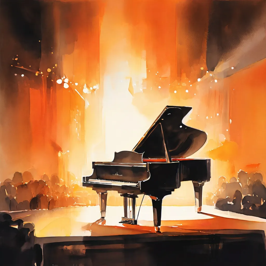 Een podium in concertzaal Salurinn klaargezet voor een muzikaal optreden.
