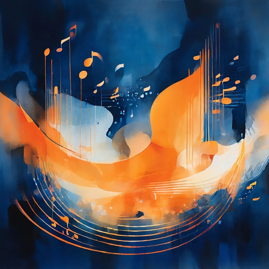 Abstract thema van een muziekconcert dat de ticketboekingsperiode bij Salurinn concertgebouw vertegenwoordigt.