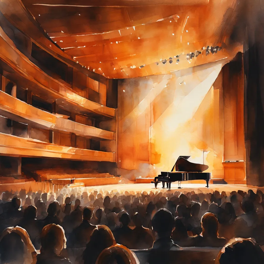 The interior stage and seating area of Salurinn Concert Hall, known for its excellent acoustics for vocal performances.