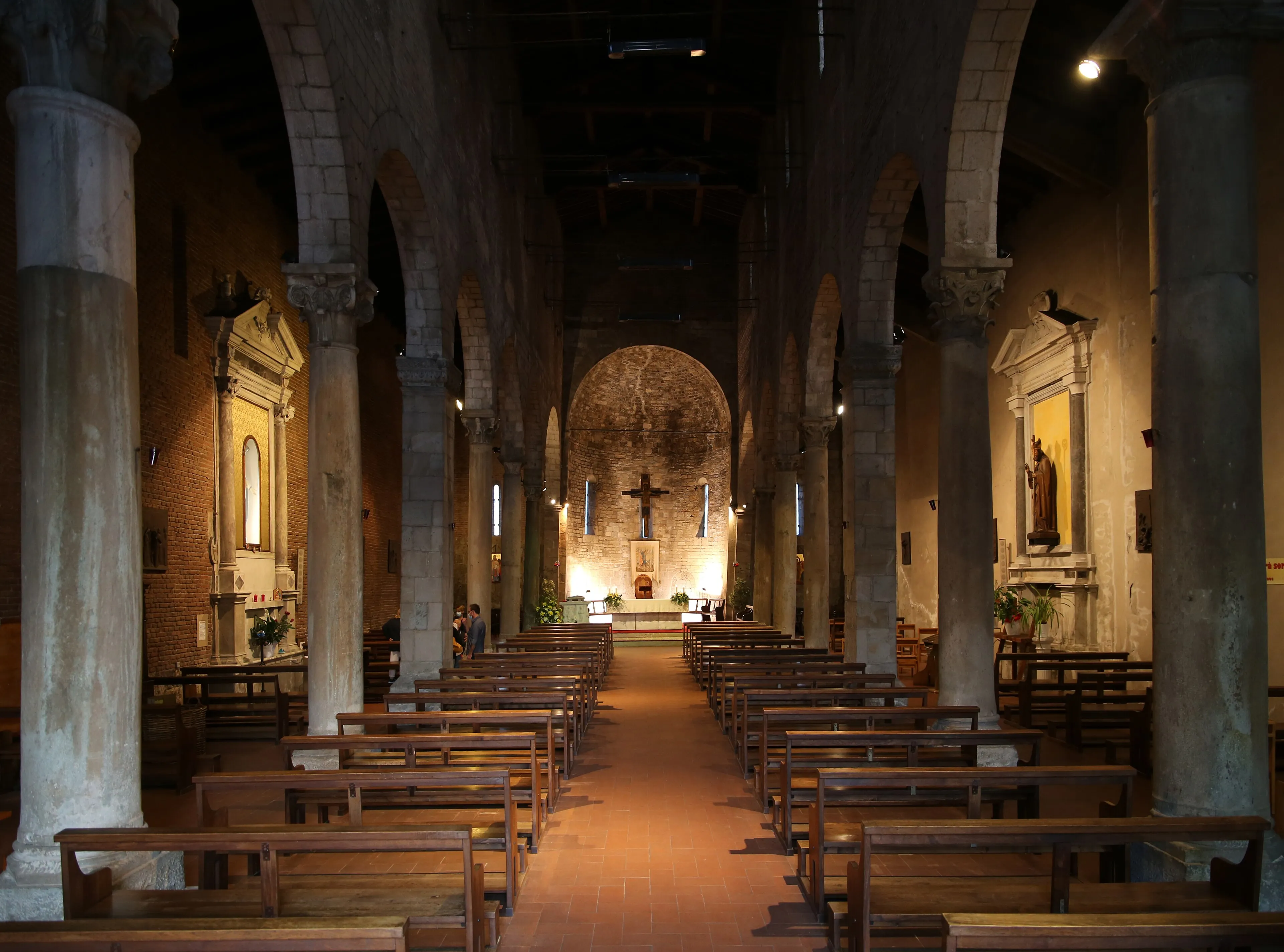 Interior view of San Michele degli Scalzi in Pisa.