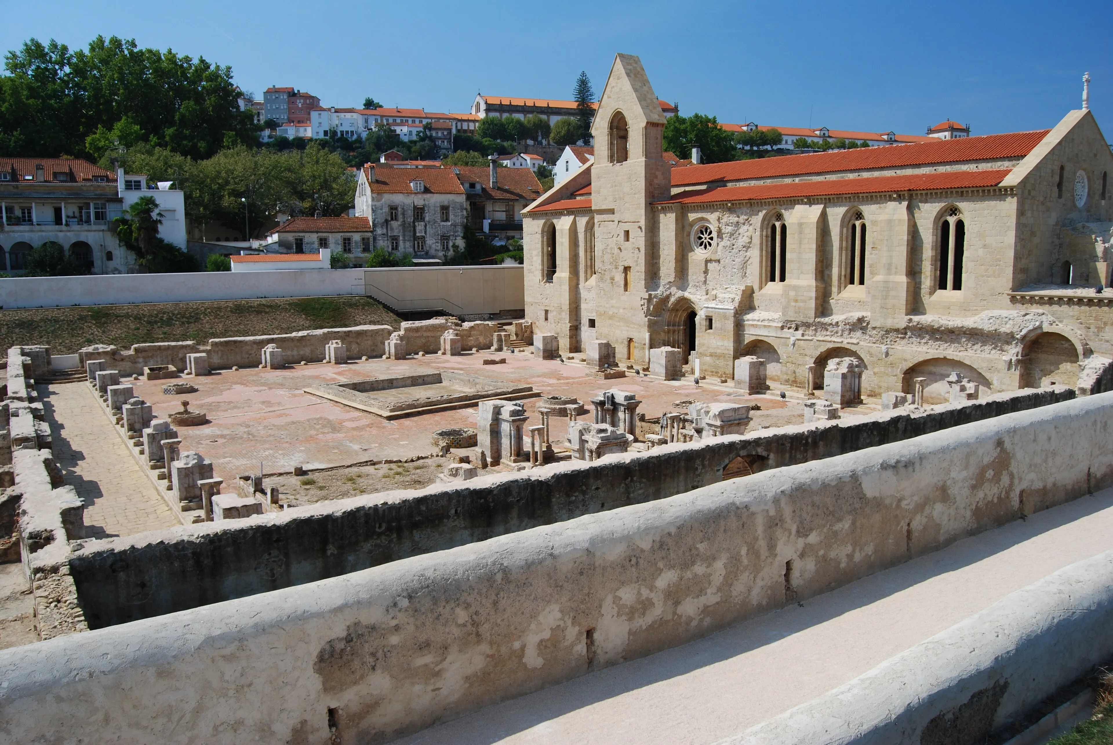 Exterior view of Monastery of Santa Clara-a-Velha in Coimbra.