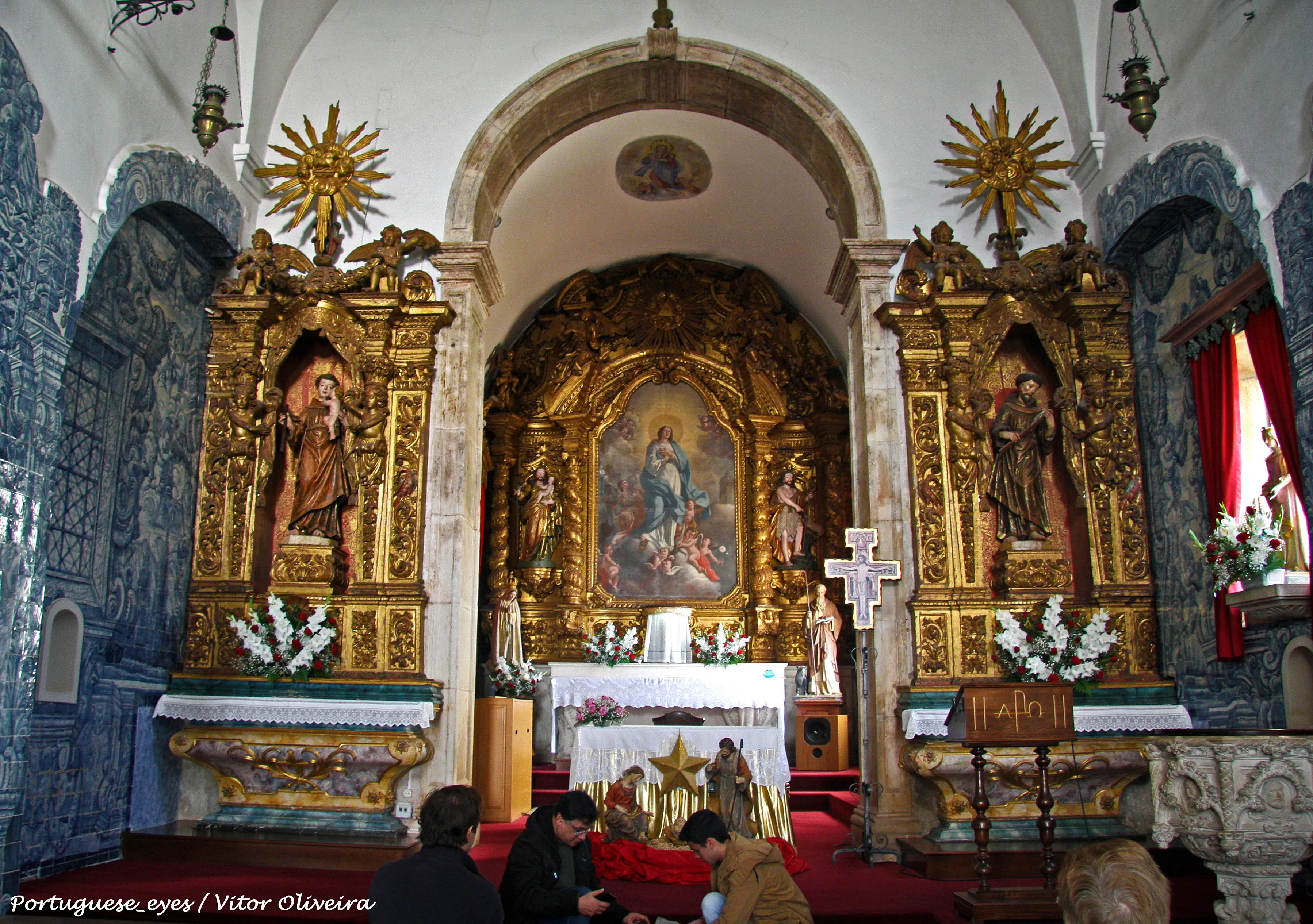 Interior view of Church of Santo António dos Olivais in Coimbra.