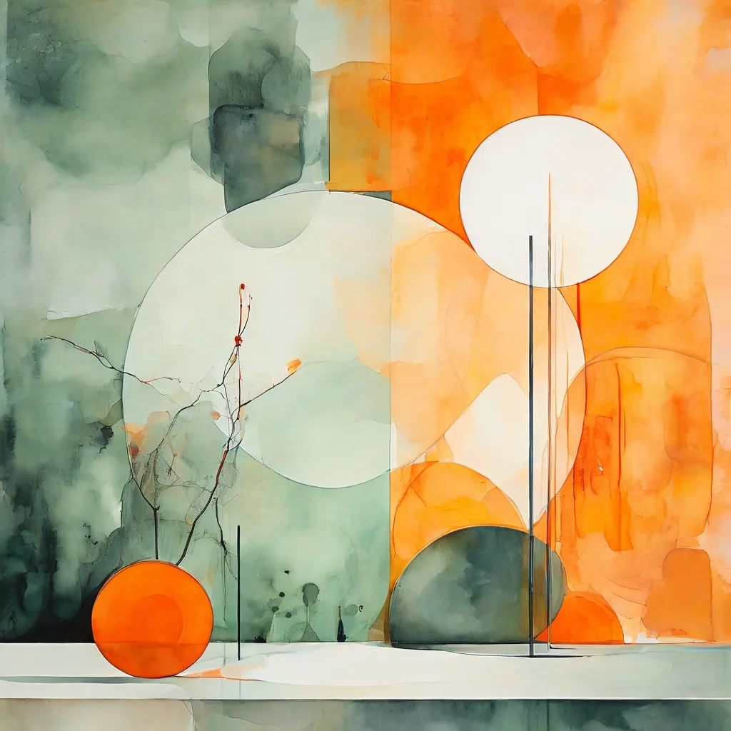 Abstract geometric art installation inspired by nature displayed at SÍM Gallery