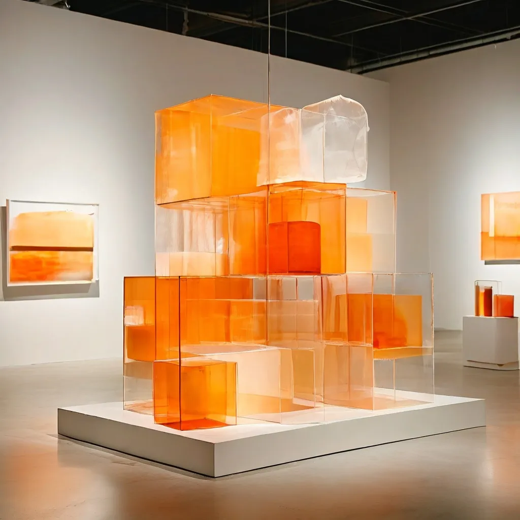Instalación de arte contemporáneo con objetos industriales reutilizados en la exposición de SÍM Gallery de Hildigunnur Birgisdóttir.
