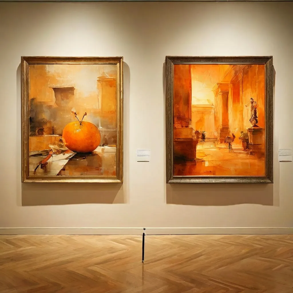 Dwa historyczne obrazy flamandzkie zaprezentowane obok siebie w galerii Groeningemuseum.