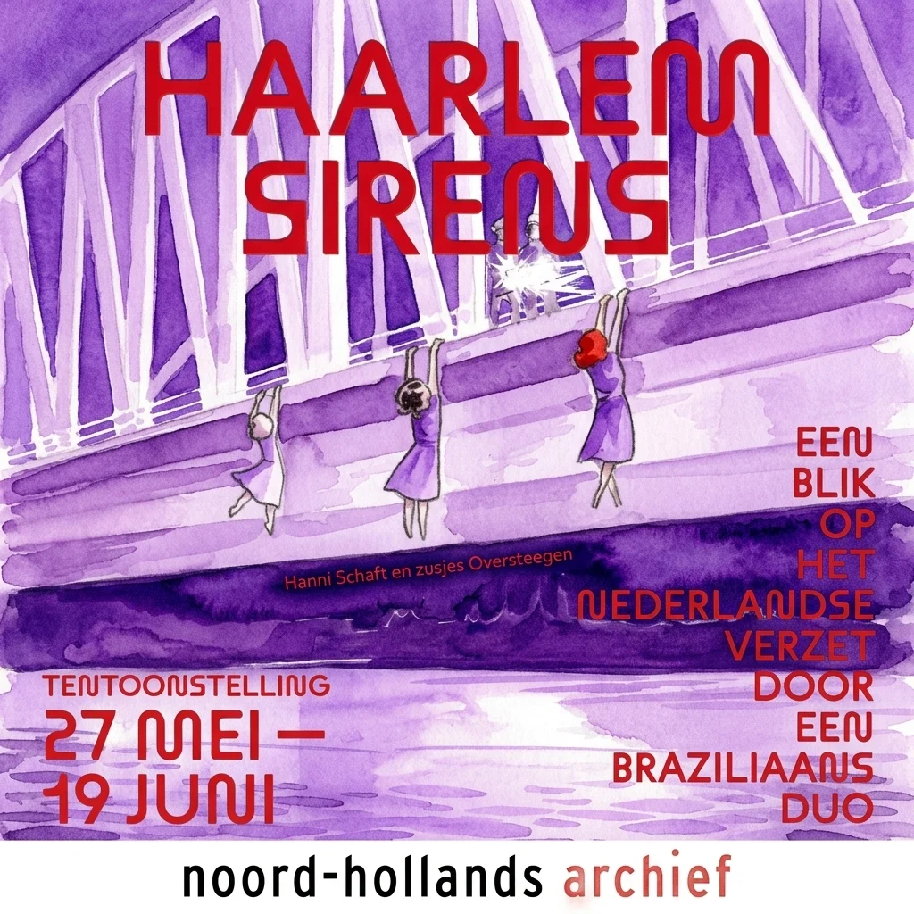 Grafika wystawy Syreny z Haarlemu w Stadsarchief Amsterdam
