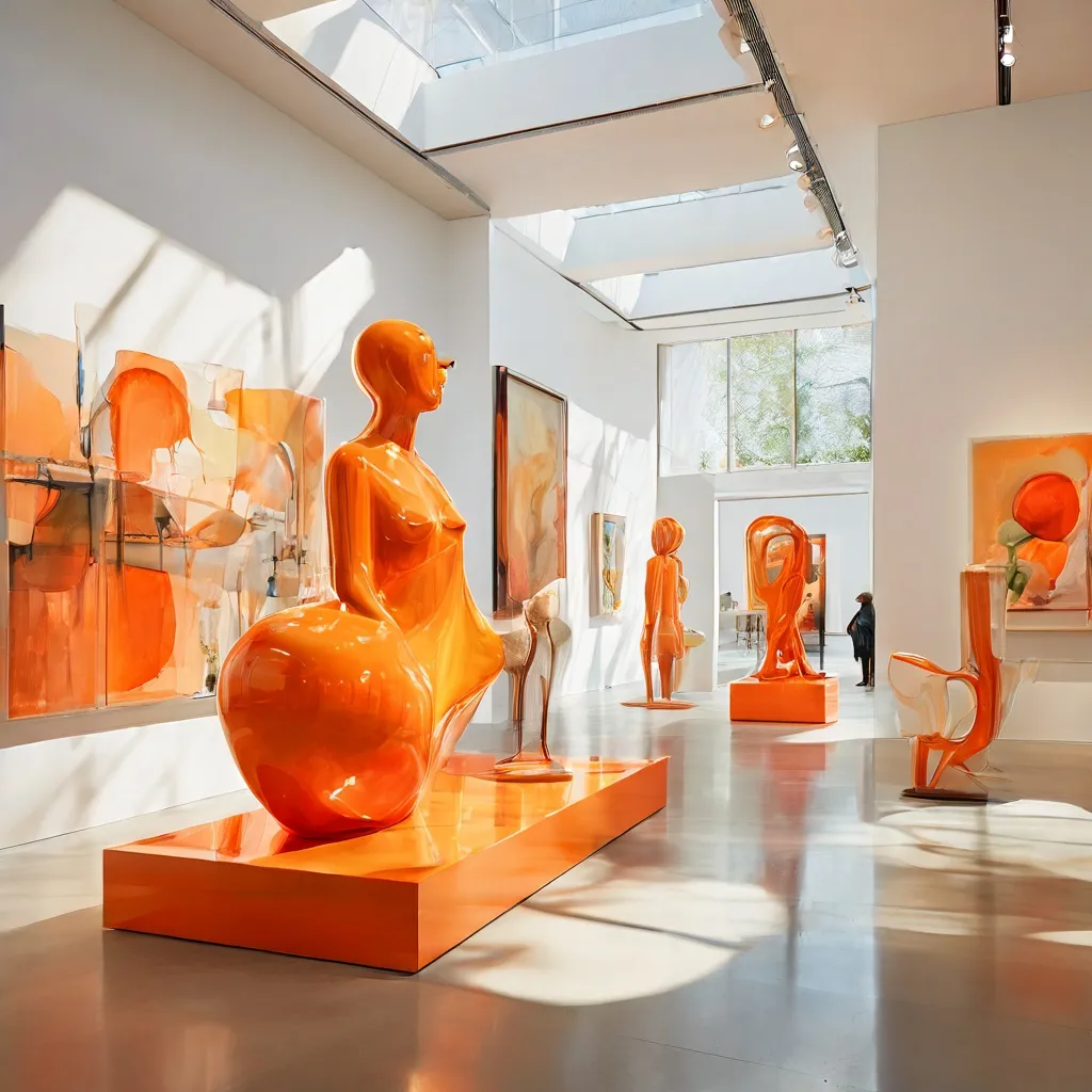 Una vibrante instalación de arte dentro del Stedelijk Museum, mostrando diversas obras de arte contemporáneo de la donación de Fons Welters.