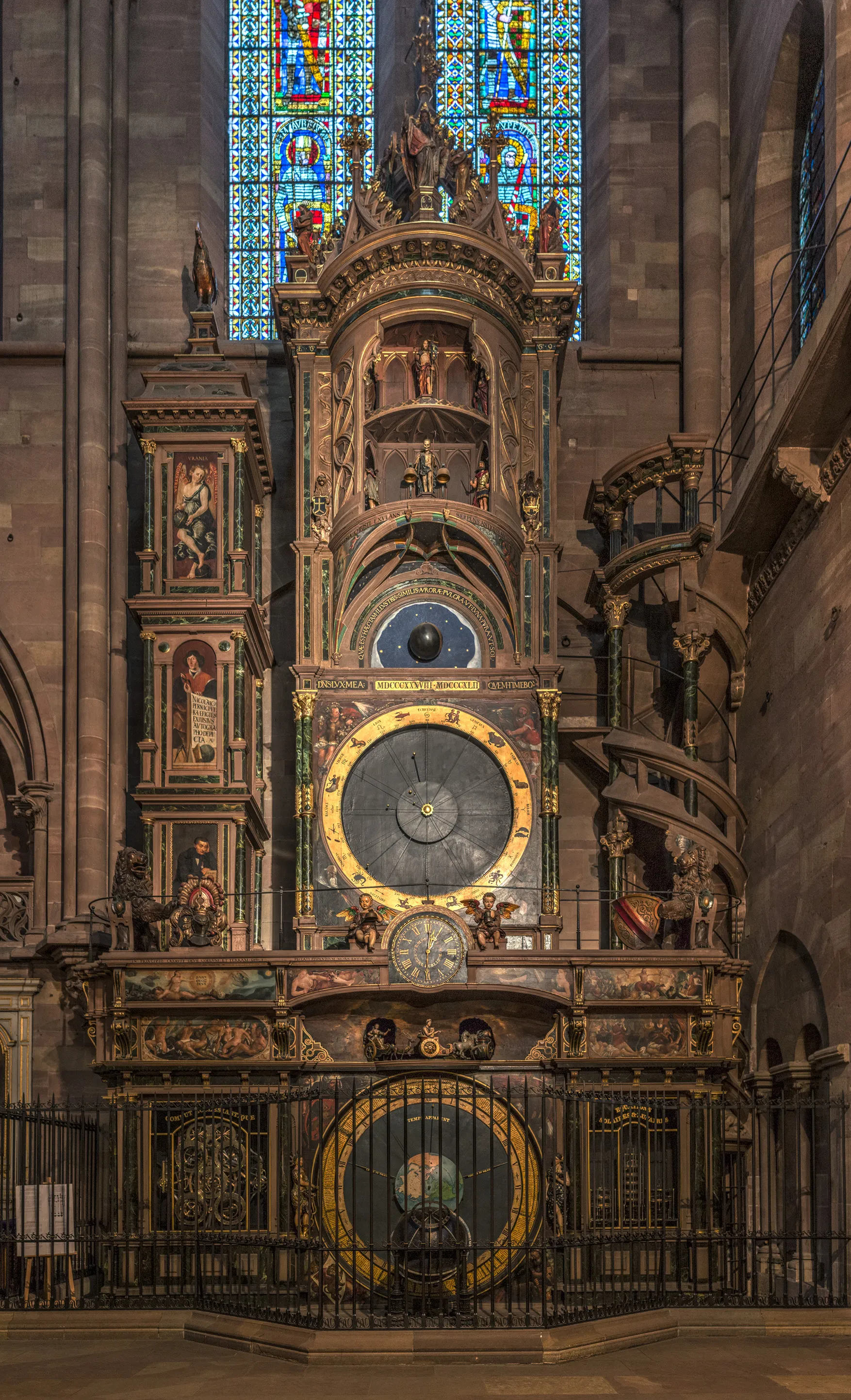 Exterior view of Strasbourg Astronomical Clock in Strasbourg.