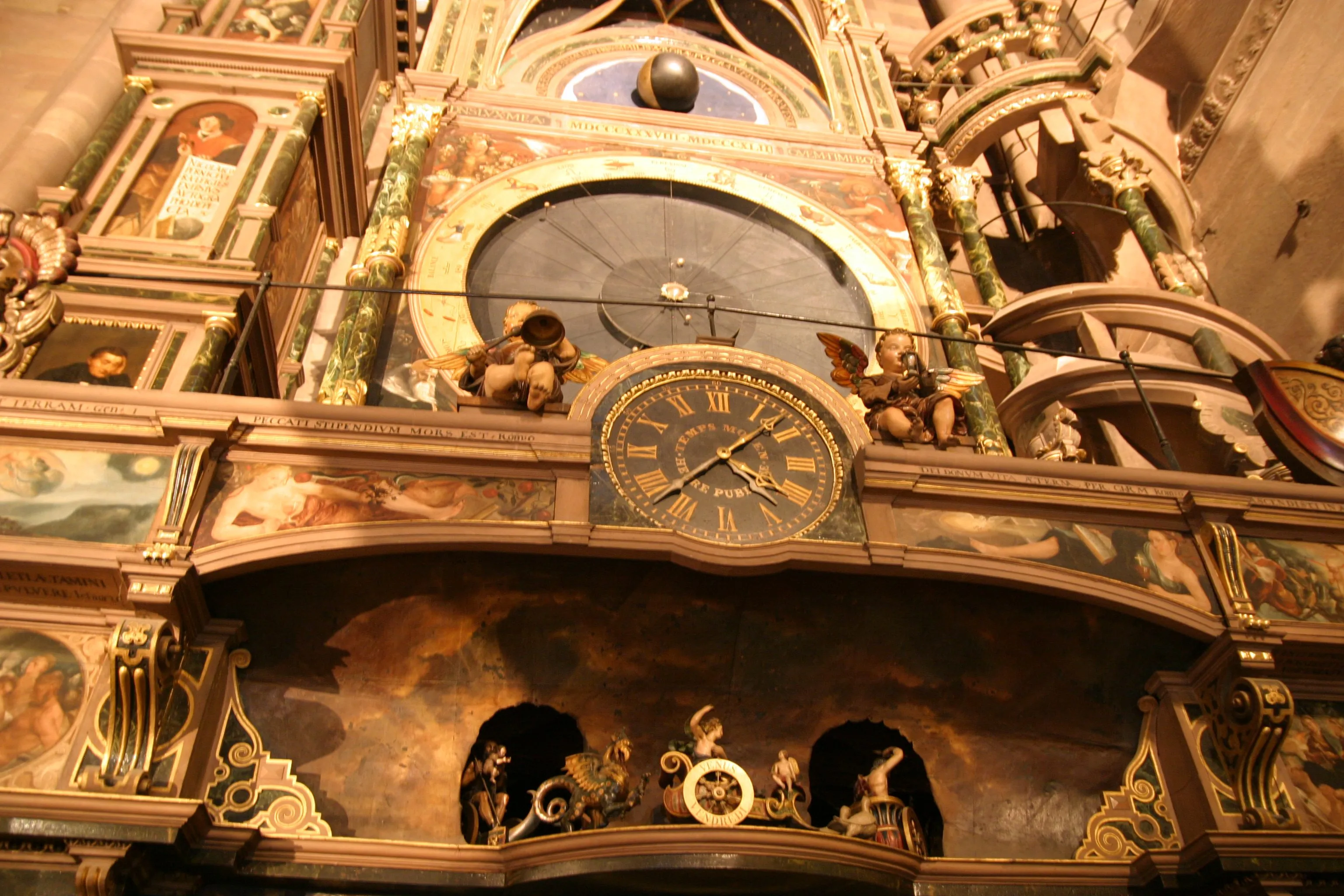 Grafika godzin otwarcia Strasbourg Astronomical Clock