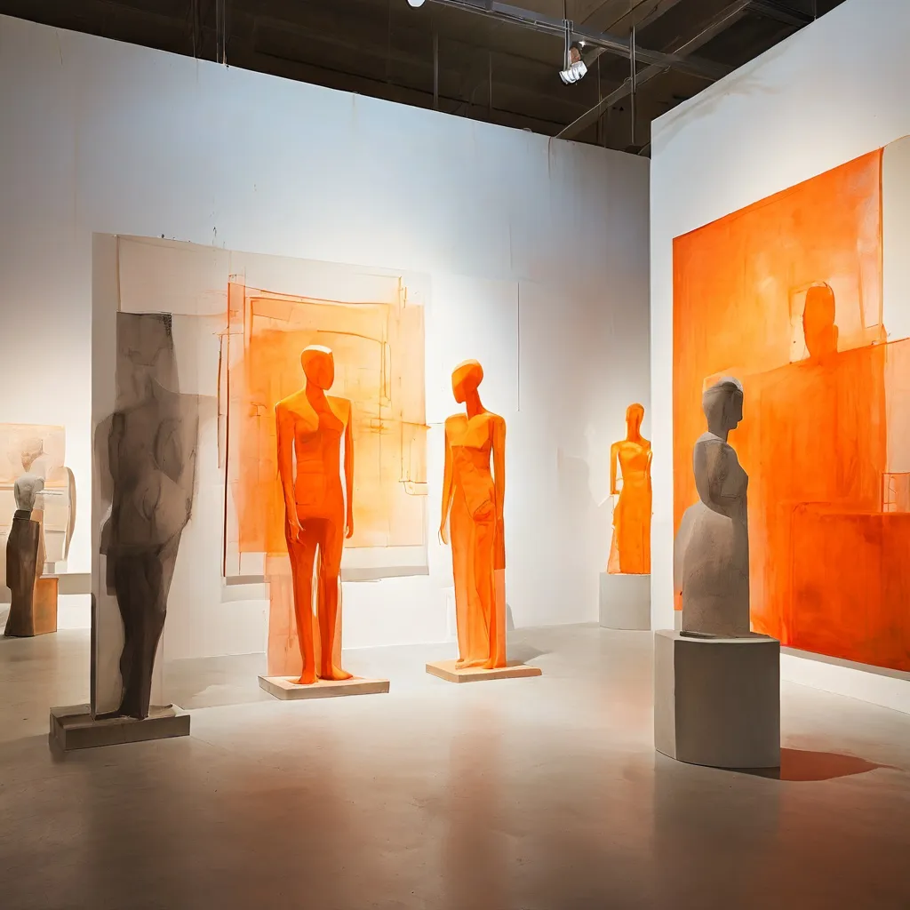 Vista de la instalación de la exposición Geestgrond de Antony Gormley