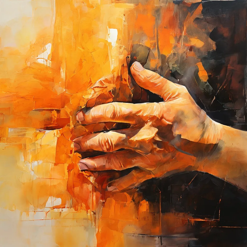 A textured canvas featuring vibrant, emotional brushstrokes typical of a Joan Snyder painting, reflecting her celebrated style.