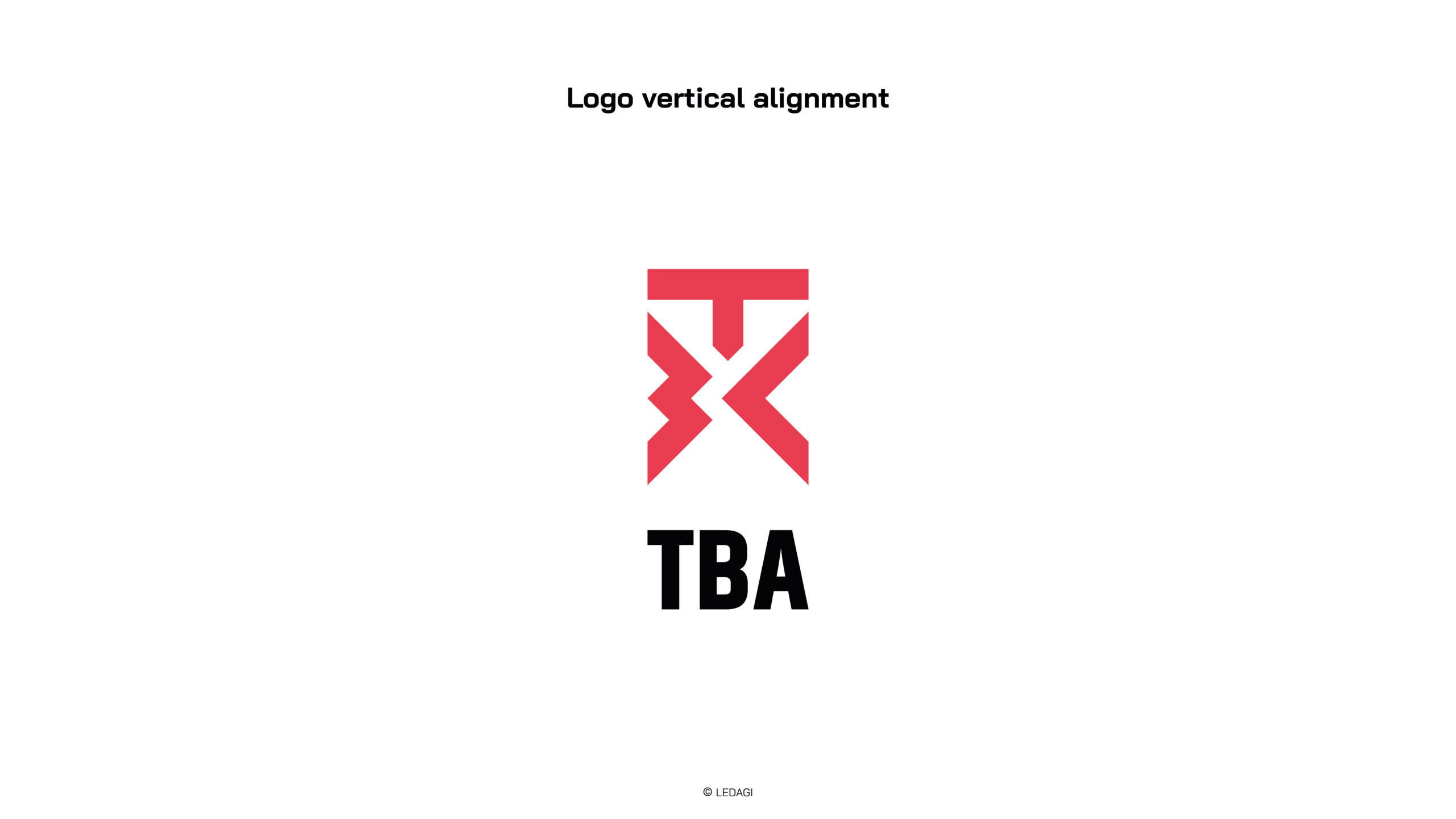Logo The Black Archives z czerwonym geometrycznym wzorem nad czarnym napisem 'TBA' na białym tle