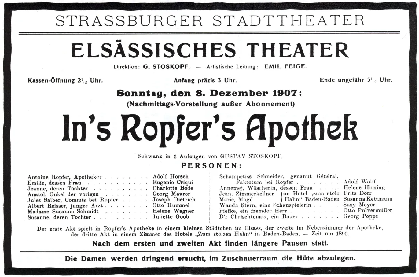 Reprezentatywny widok Théâtre Alsacien de Strasbourg w Strasburgu.