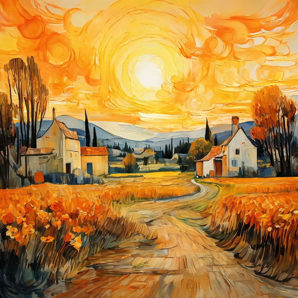 Artystyczna wizualizacja galerii w Muzeum Van Gogha prezentująca nową kolekcję, podkreślająca ewolucję dzieł i pociągnięć pędzla Vincenta van Gogha.