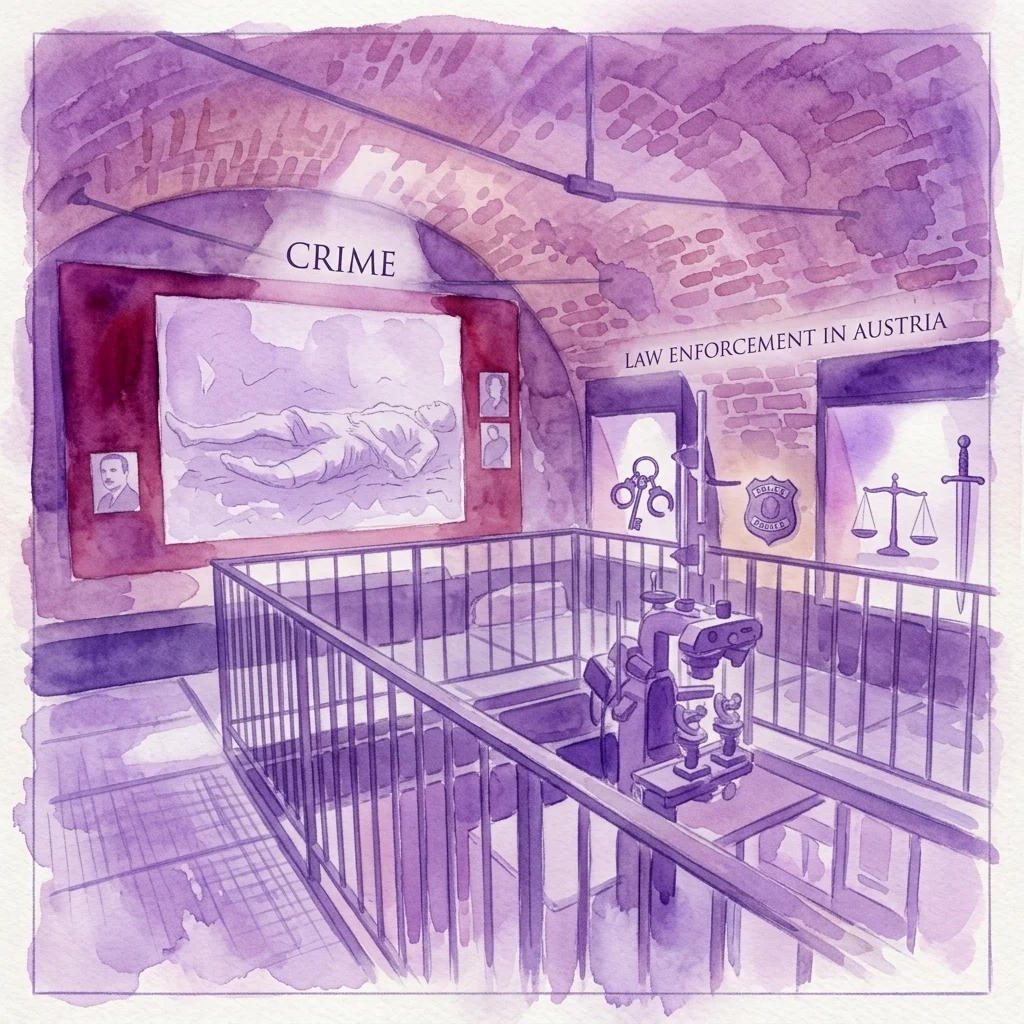 Kriminalmuseum (Gerechtsmuseum) tentoonstellingsbeeld van Vienna Actionism Museum