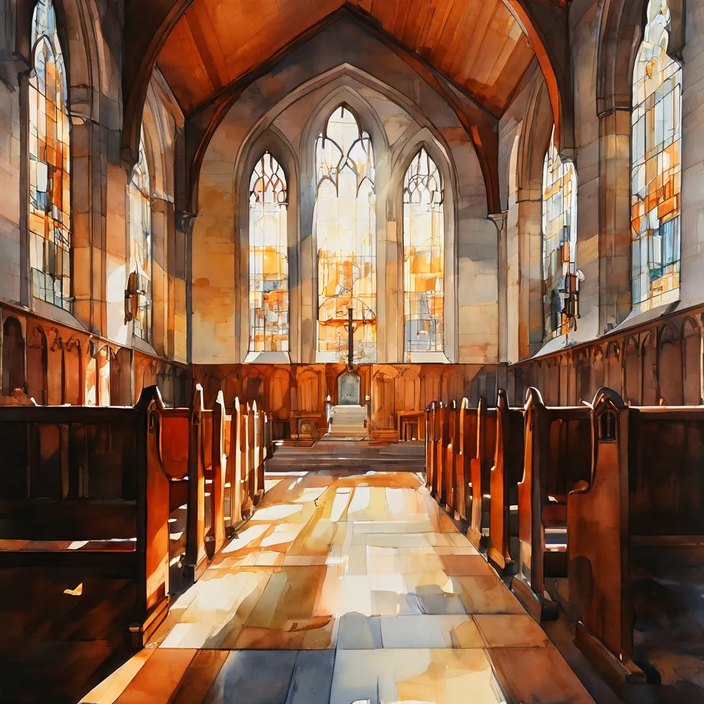 The serene interior of the York Oratory, highlighting the quiet space for prayer.
