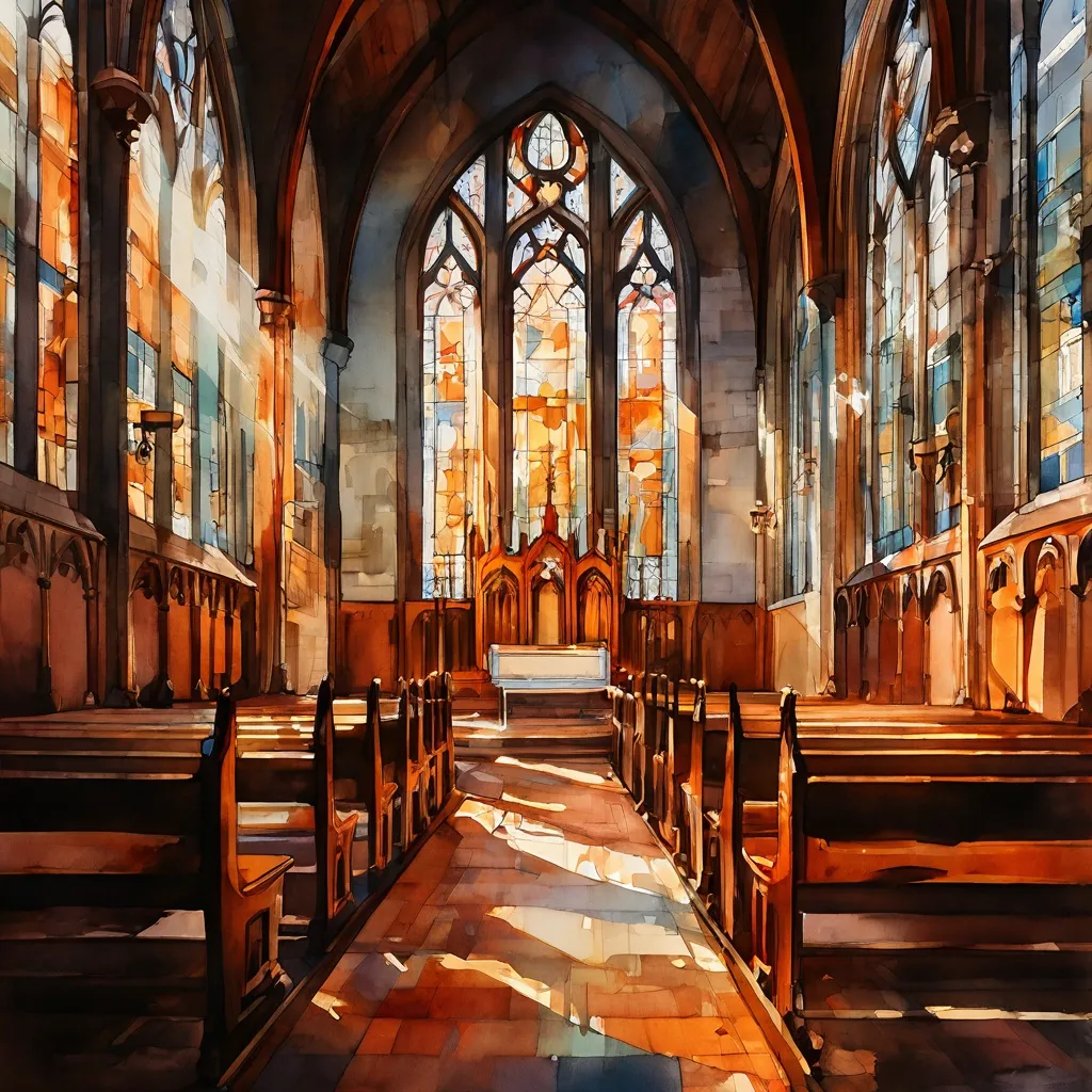 Wnętrze York Oratory skąpane w łagodnym świetle