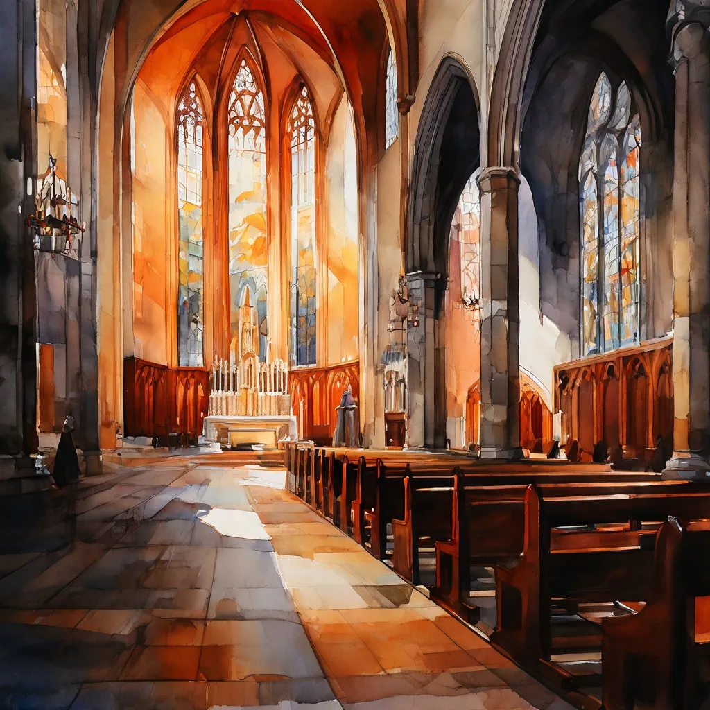 Het interieur van York Oratory tijdens een sacrale muziekuitvoering.