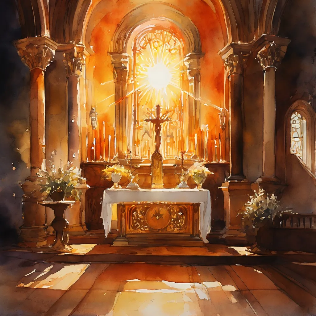 La atmósfera solemne del altar del York Oratory durante la devoción de las Cuarenta Horas.